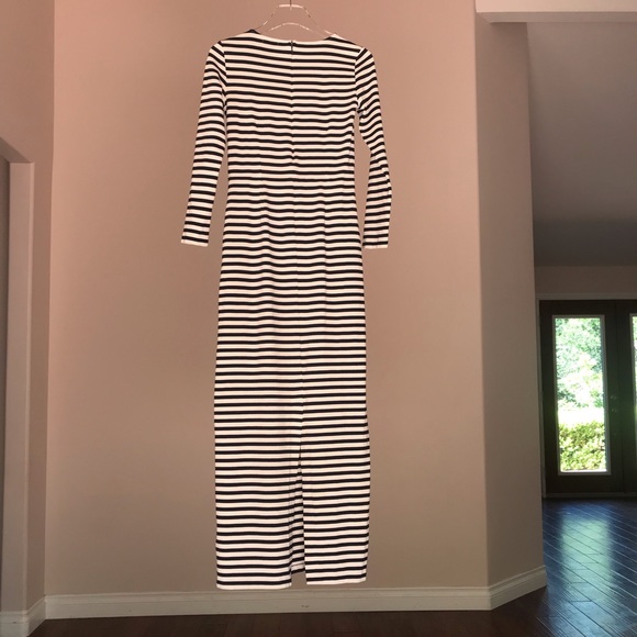 J. Crew COLLECTION Striped Long Sleeve Maxi Dress 0 - Picture 5 of 8